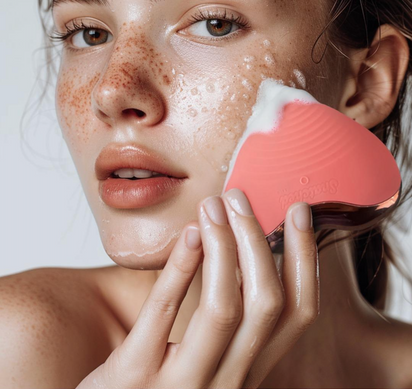 SNATCHER Electric Facial Cleansing Brush and Pore Cleaning Makeup Remover. With built in Gua Sha & Massager