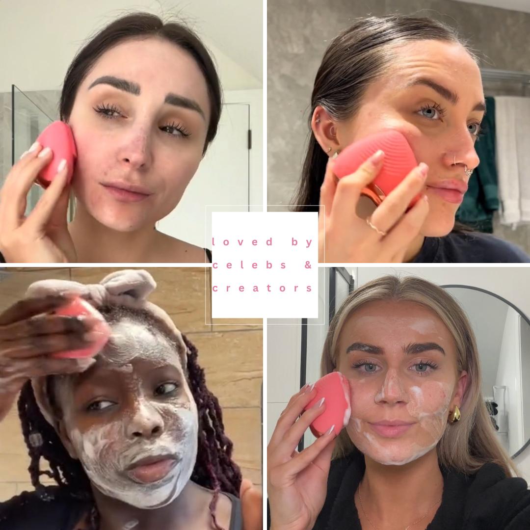 SNATCHER Electric Facial Cleansing Brush and Pore Cleaning Makeup Remover. With built in Gua Sha & Massager