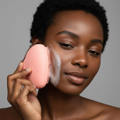 SNATCHER Electric Facial Cleansing Brush and Pore Cleaning Makeup Remover. With built in Gua Sha & Massager